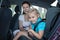 Travelling in car with safety child seat