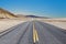 Travelling in the death valley desert on empty road