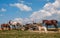 Travelling Gypsy camp with horse and wagon