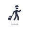 travelling icon on white background. Simple element illustration from activities concept