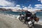 Travelling near Pangong lake in Ladakh by vintage.