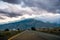 Travelling at sunset towards Mt San Jacinto, Coachella Valley, California