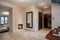 Travertine house: hallway