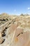 Travertine rock formation in the Tabernas desert