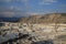 Travertine terrace at Mammoth Hot Springs in Yellowstone National Park, Wyoming,USA