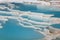 Travertine terraces in Pamukkale, Turkey