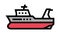 trawler boat color icon animation