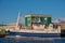 Trawler fishing vessel Hvanney in port of Hofn in Iceland