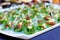 Tray with canapes finger food
