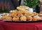 Tray of fragrant croissants