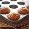 Tray of tender and golden Banana Muffins