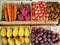 Trays of Various Kinds of Tropical Fruits and Vegetable for Making Smoothie