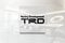 Trd racing development on glossy office wall realistic texture