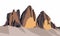 Tre cime di Lavaredo, Drei Zinnen, vector illustration