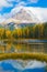 Tre Cime from Lago Antorno in Autumn, Dolomites, Italy