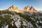 Tre Cime and Monte Paterno at sunset