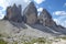Tre Cime view on mountains Unesco Heritage
