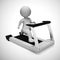 Treadmill for exercising and training at the gym - 3d illustration