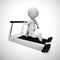 Treadmill for exercising and training at the gym - 3d illustration