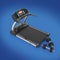 Treadmill and fitness exercise equipment dumbbell weights on . render isolated
