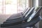 Treadmill line up in gym fitness training room