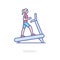 Treadmill - modern colored line design style icon