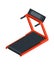 Treadmill simulator isometric illustration