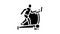 treadmill sport equipment glyph icon animation