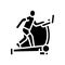 treadmill sport equipment glyph icon vector illustration