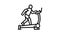 treadmill sport equipment line icon animation