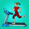 Treadmill, sports equipment for training. fitness room