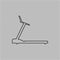 Treadmill transparent icon. Running machine and walkingpad icon. Vector illustration.