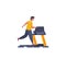 Treadmill vector flat isolated on color background