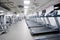 treadmills in a fitness hall