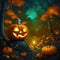 treak or trick image of a pumpkin on Halloween