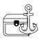 Treasure chest and anchor maritime