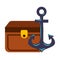 Treasure chest and anchor maritime