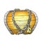 Treasure Chest Chain Shrouded Color Vector