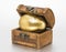 Treasure chest with golden egg