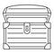 Treasure chest icon, outline style