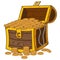 Treasure chest. Illustration on the pirate theme