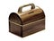 Treasure chest money box with a coin slot on white