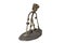 Treasure hunt figurine welded from bolts and nuts on white isolated background