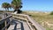 Treasure Island beach POV walking wooden walkway to beach