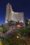 Treasure Island hotel at night in Las Vegas, NV on April 30, 2013