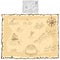 Treasure map on old parchment. Vector