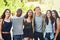 We treasure our friendship. Portrait of a group of happy young friends enjoying a day outdoors.