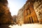 The Treasury Al Khazneh of Petra Ancient City with Golden Sun, Jordan