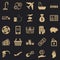 Treasury icons set, simple style