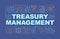 Treasury management word concepts dark blue banner